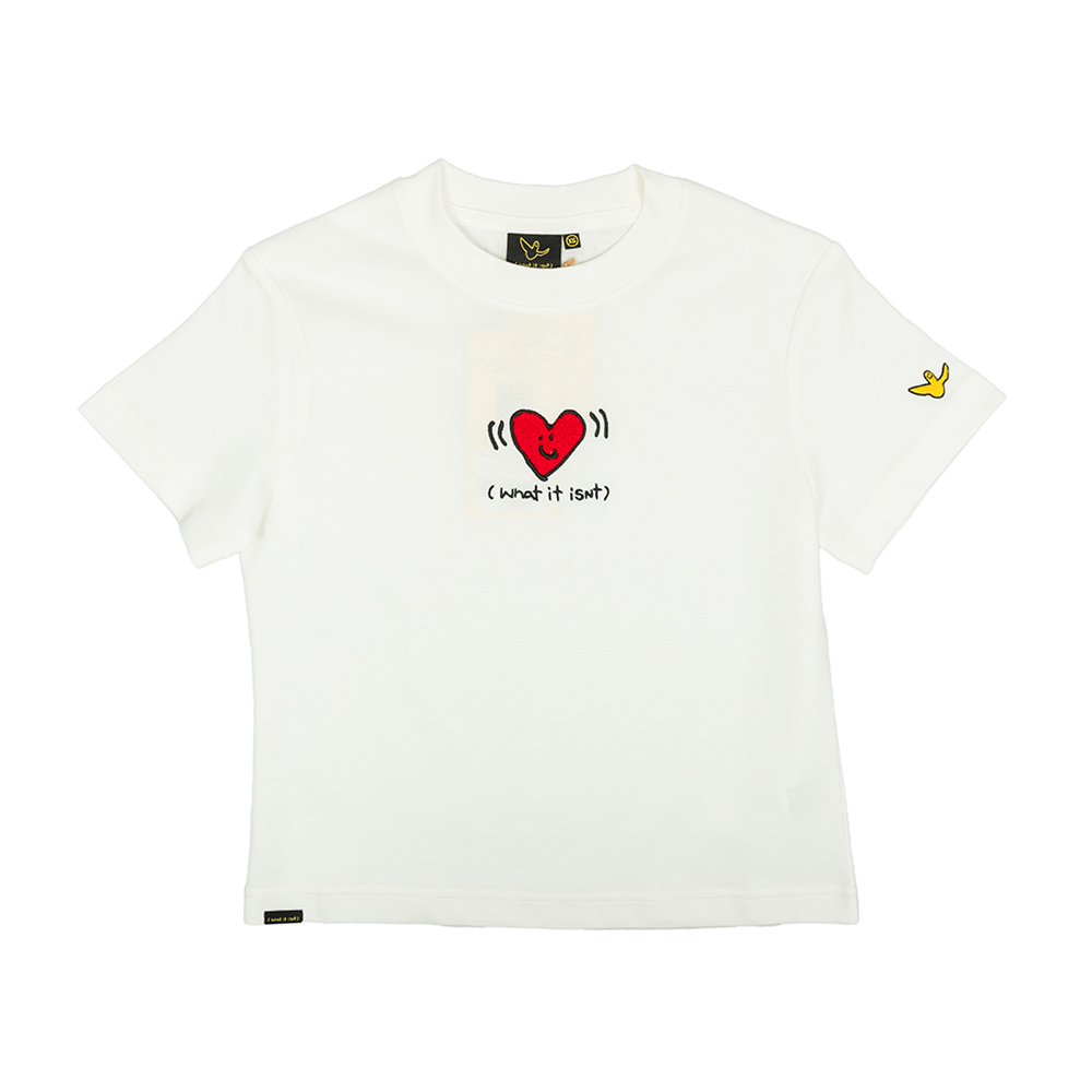 Wii X Repeet Fuzzy Heart Baby Tee